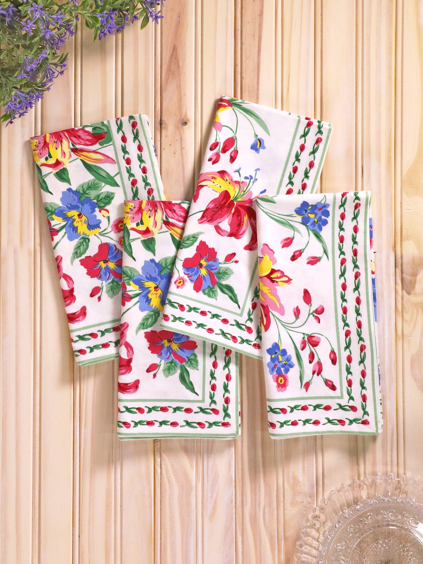 APRIL CORNELL NAPKINS SET OF 4 LILLIANA