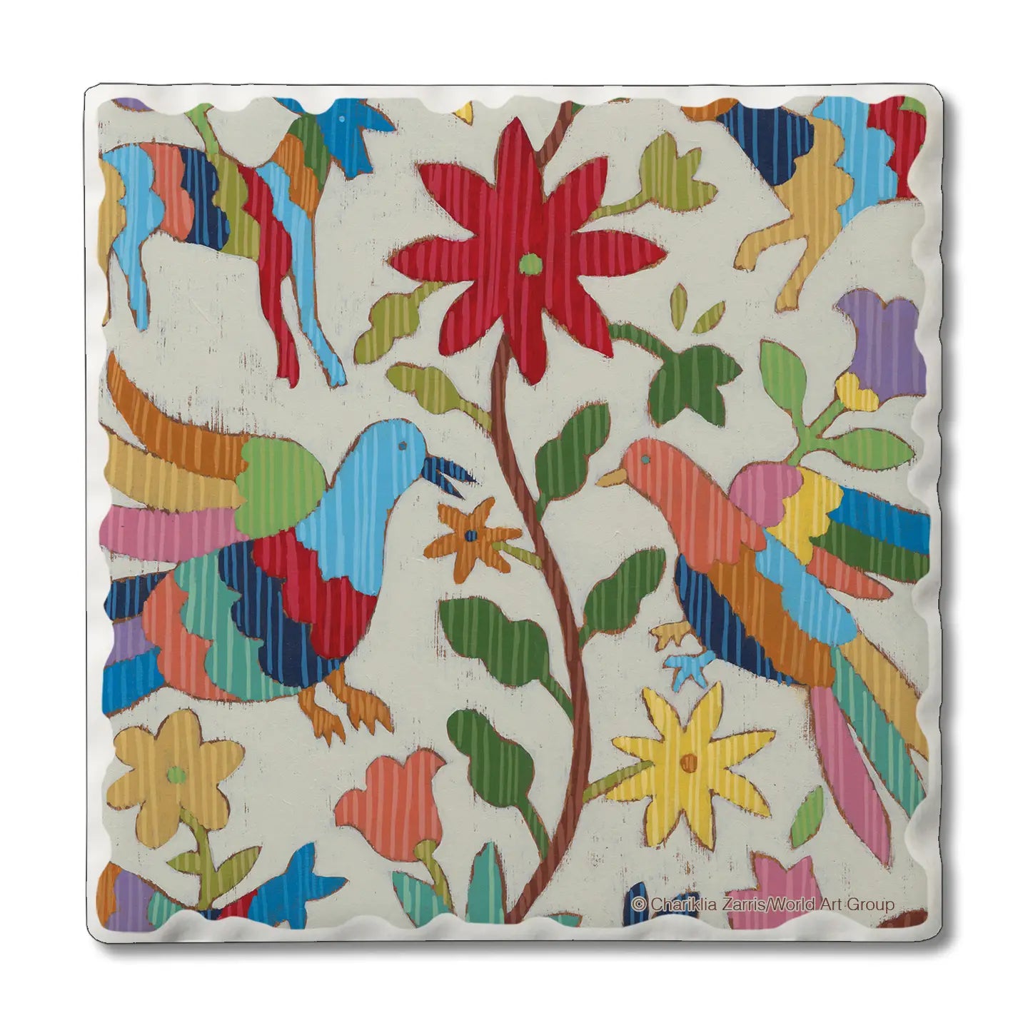 THIRSTYSTONE ABSORBENT COASTER OTOMI EMBROIDERY