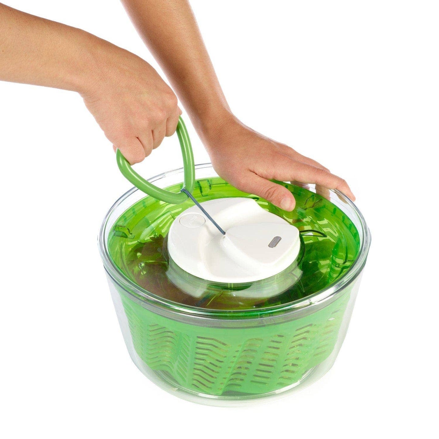 EASY SPIN SALAD SPINNER AQUAVENT LG GREEN