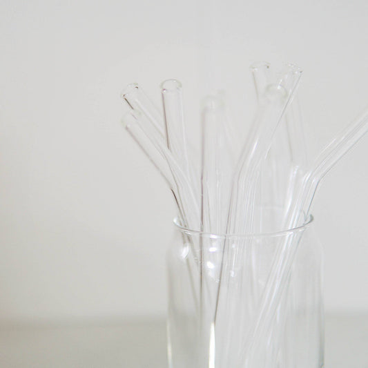 CLEAR BENT GLASS STRAW