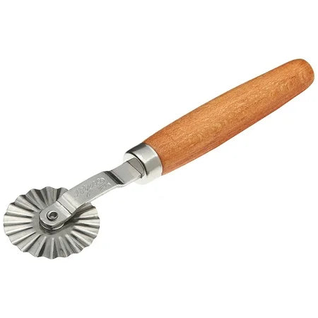 PASTRY CUTTER W/ FLUTED WHEEL WOOD HANDLE