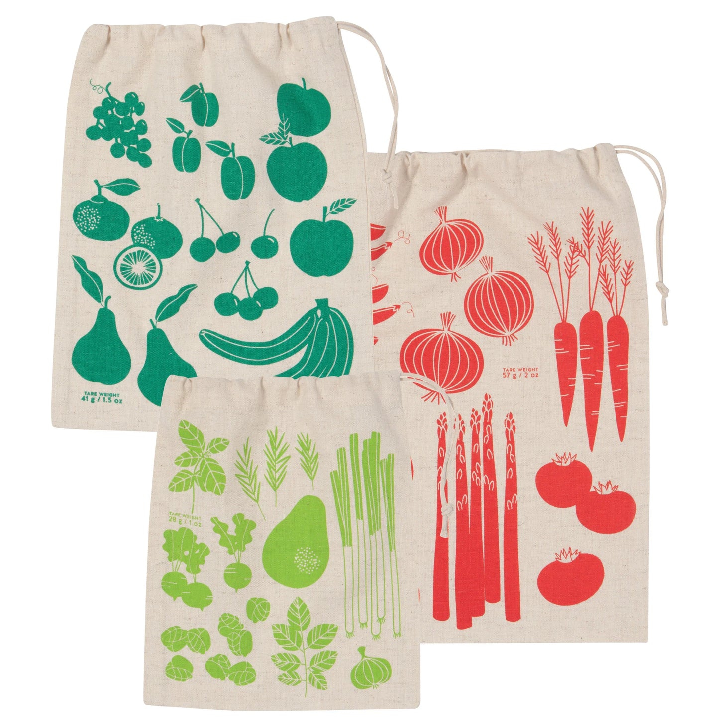 PRODUCE BAGS FRUIT VEGGIES S/3