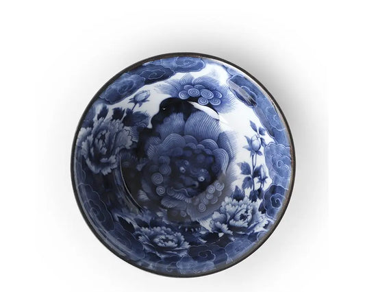 ASIAN BOWL BLUE LION 6"