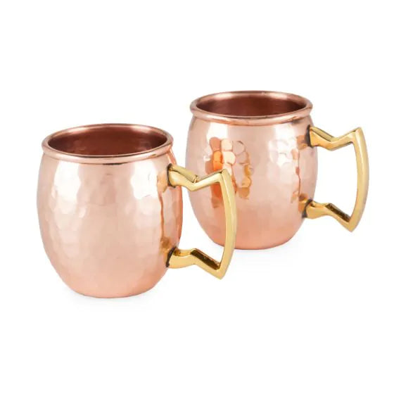 MOSCOW MULE SHOT MUG HAMMERED COPPER SET OF 2