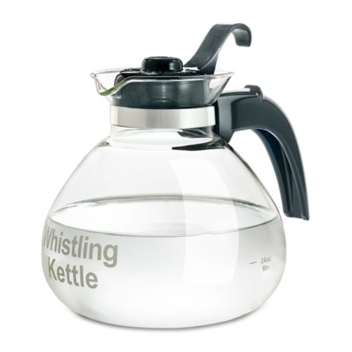 TEA KETTLE WHISTLING GLASS 48 OZ