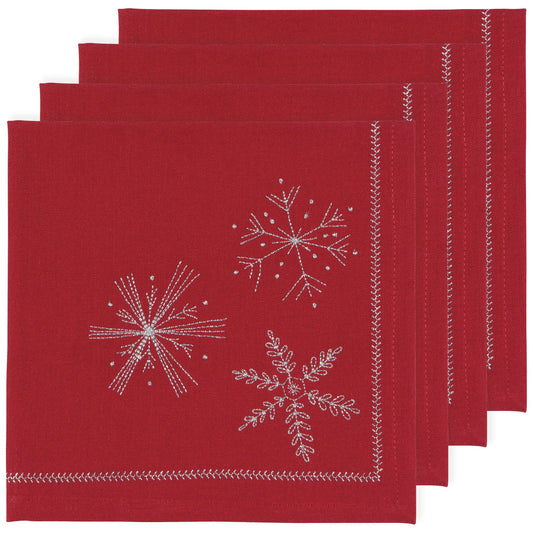 NAPKIN SNOWFLAKES SET OF 4