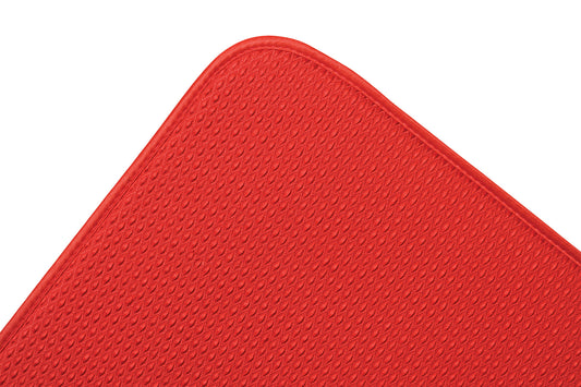 DISH DRYING MAT 16" X 18" RED