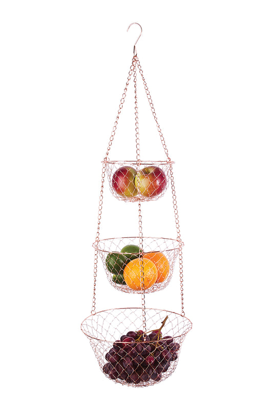 HANGING WIRE BASKET COPPER