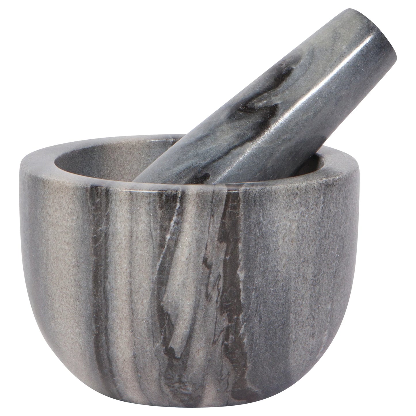 MARBLE MORTAR AND PESTLE SLATE