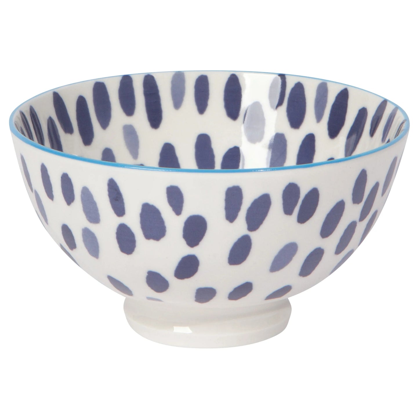 ASIAN BOWL BLUE SPOTS 4"