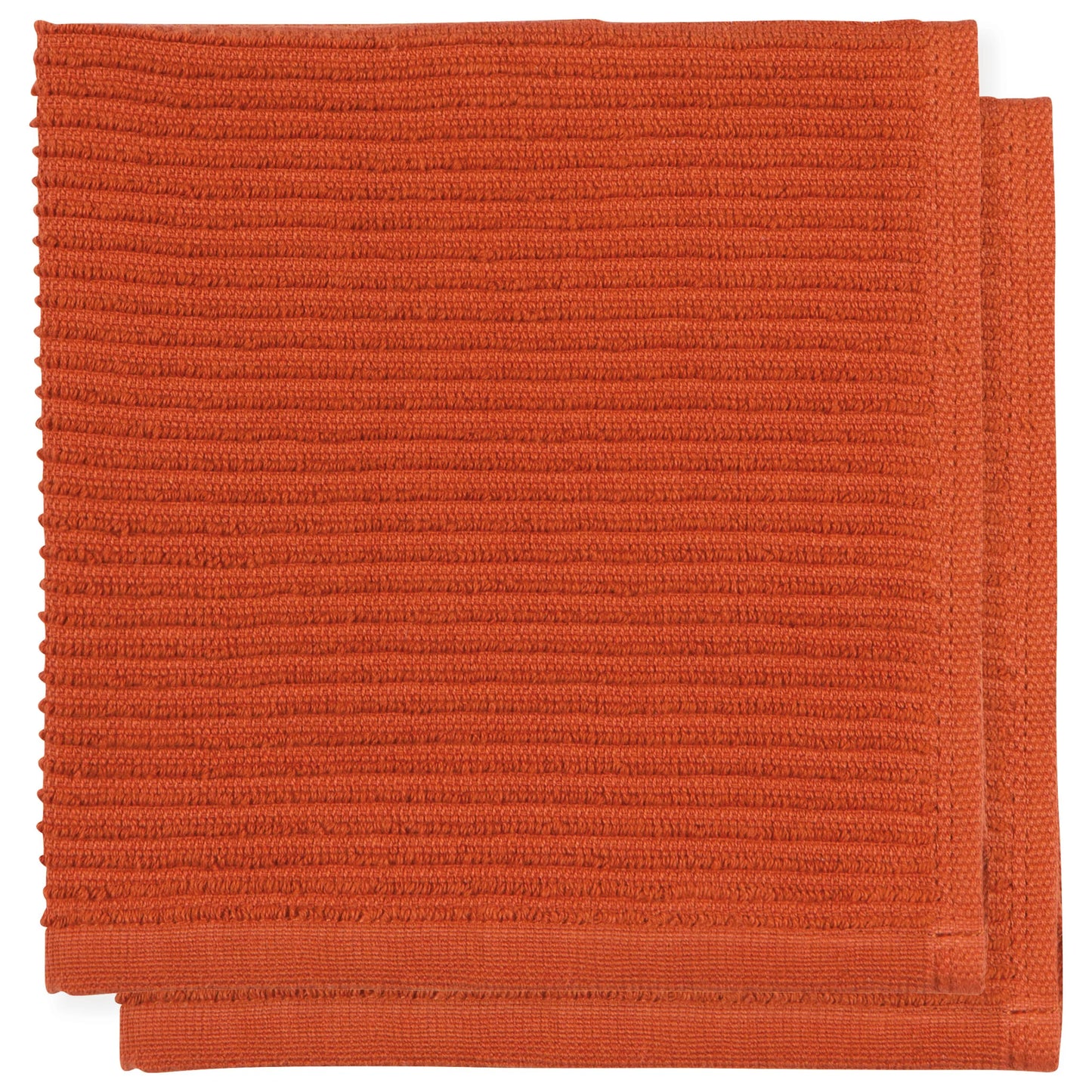 RIPPLE DISHCLOTHS SET OF 2 RUST