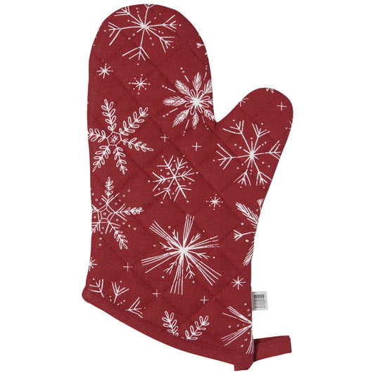 OVEN MITT CLASSIC SNOWFLAKES